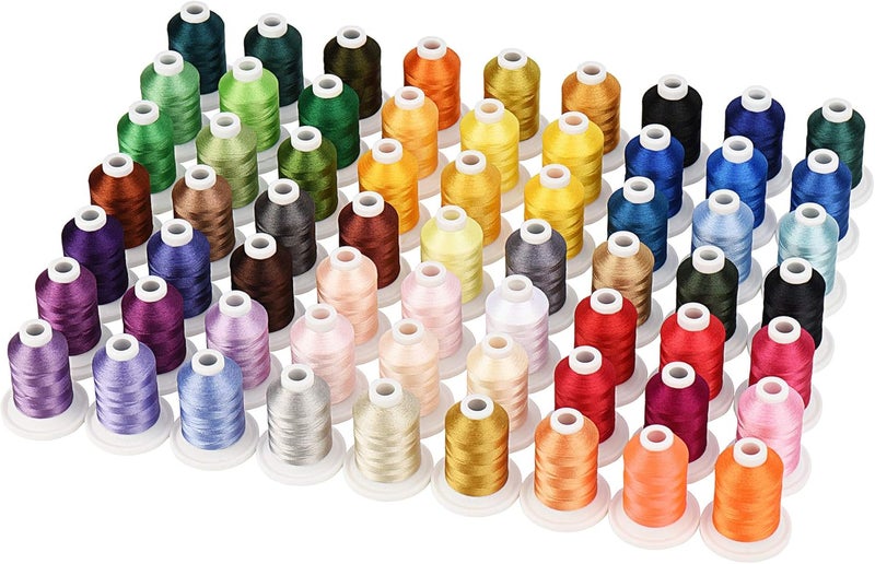 simthread Embroidery Machine Thread 63 Colors 800 Yards for Embroidery and Sewing - Image 1
